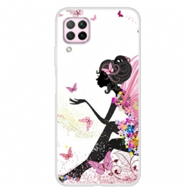 Hoesje voor Huawei P40 Lite Vlinderdame