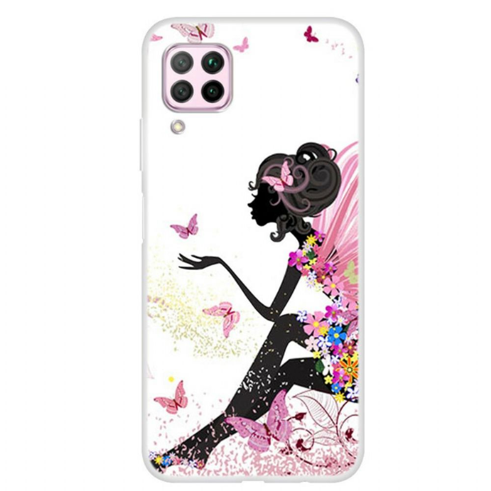 Hoesje voor Huawei P40 Lite Vlinderdame