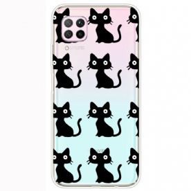 Telefoonhoesje voor Huawei P40 Lite Meerdere Zwarte Katten