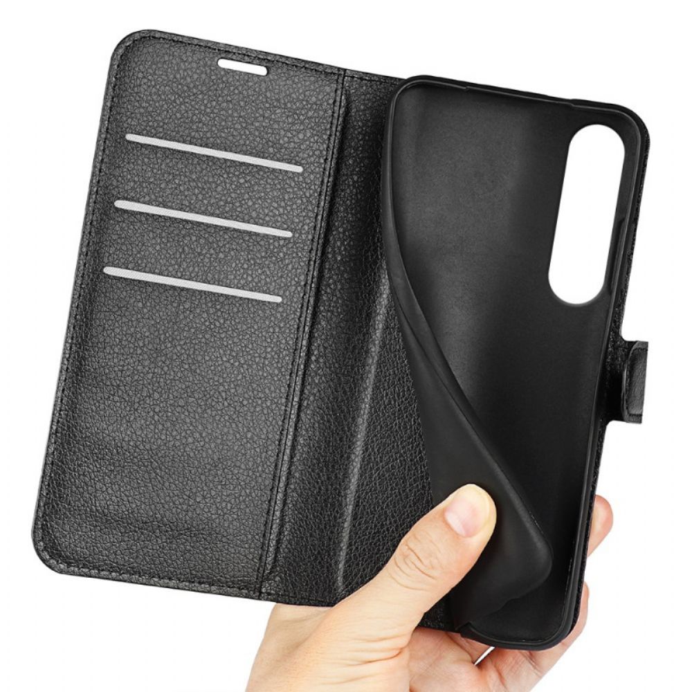 Bescherming Hoesje Sony Xperia 1 Vii Klassiek Imitatieleer