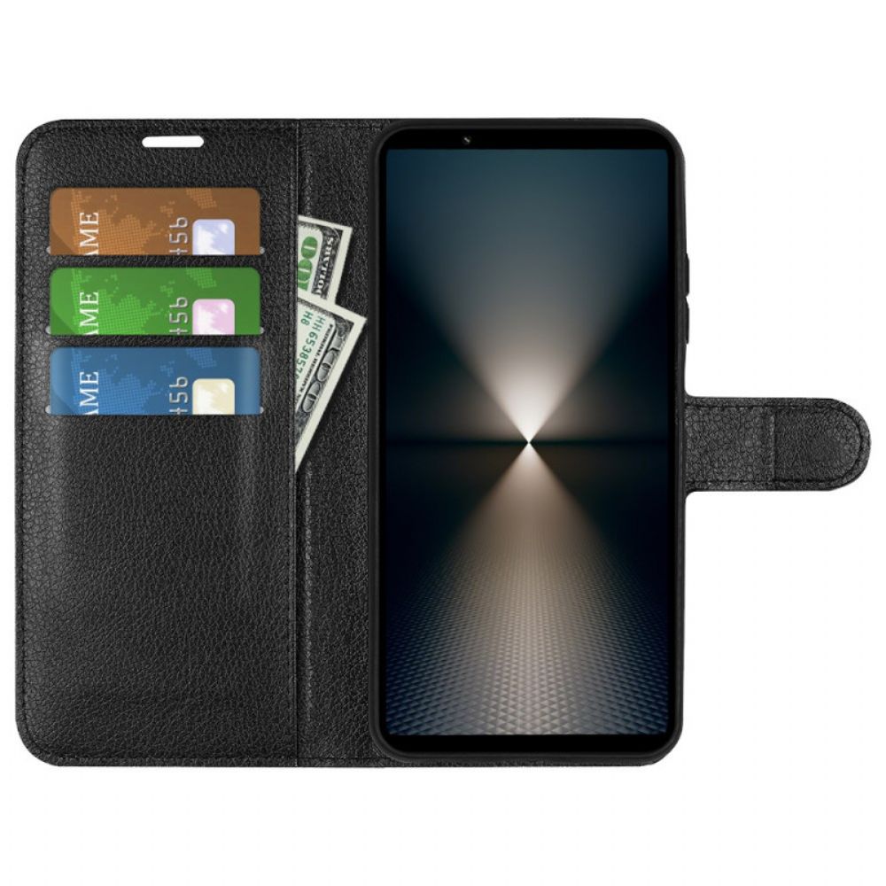 Bescherming Hoesje Sony Xperia 1 Vii Klassiek Imitatieleer