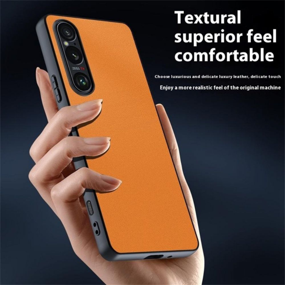Cover Hoesje Sony Xperia 1 Vii Telefoonhoesje Lederlook