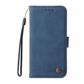Flip Case Leren Sony Xperia 1 Vii Vintage-effect Met Klinknagel