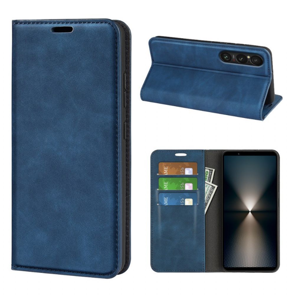 Folio-hoesje Sony Xperia 1 Vii Leerstijl