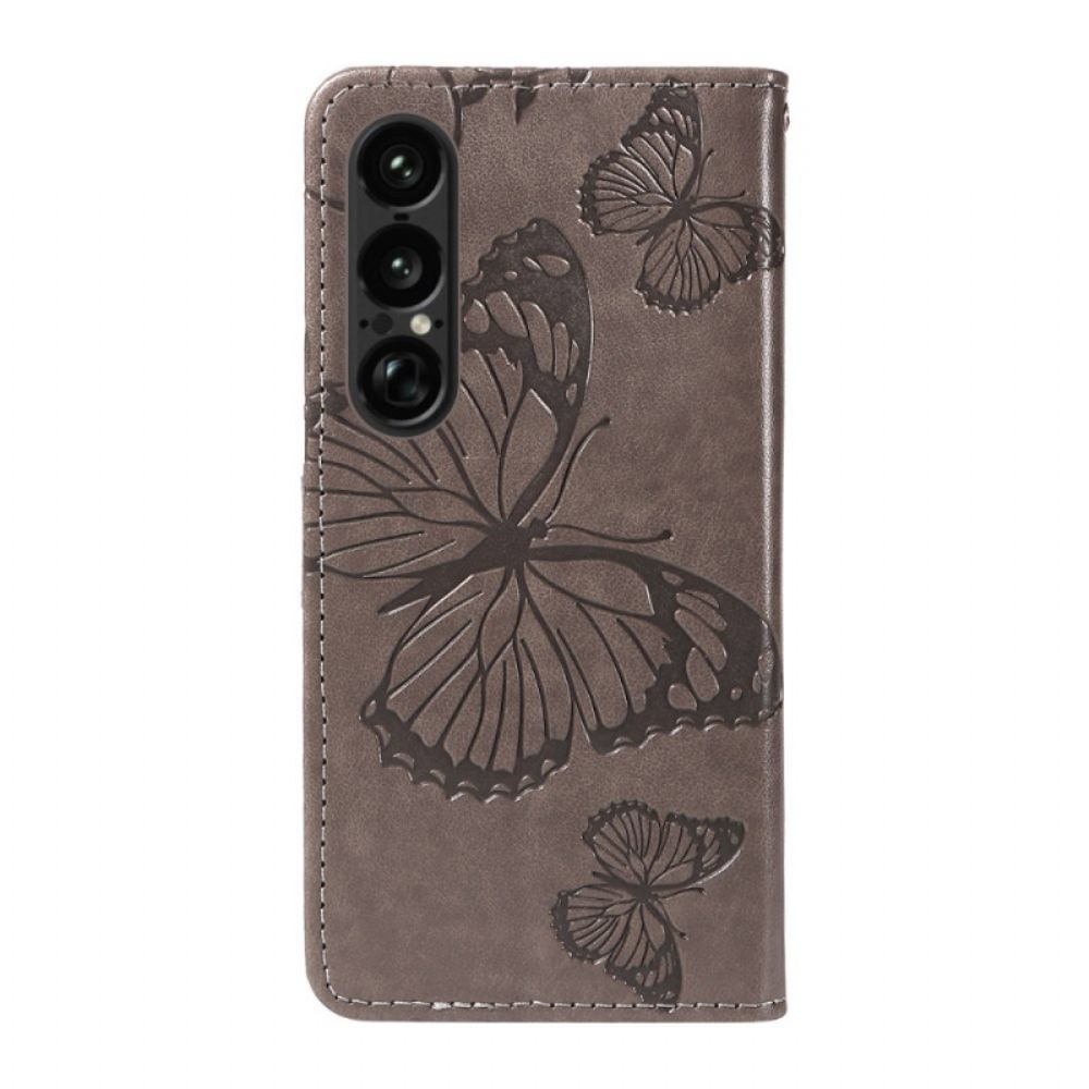 Folio-hoesje Sony Xperia 1 Vii Reuzenvlinders