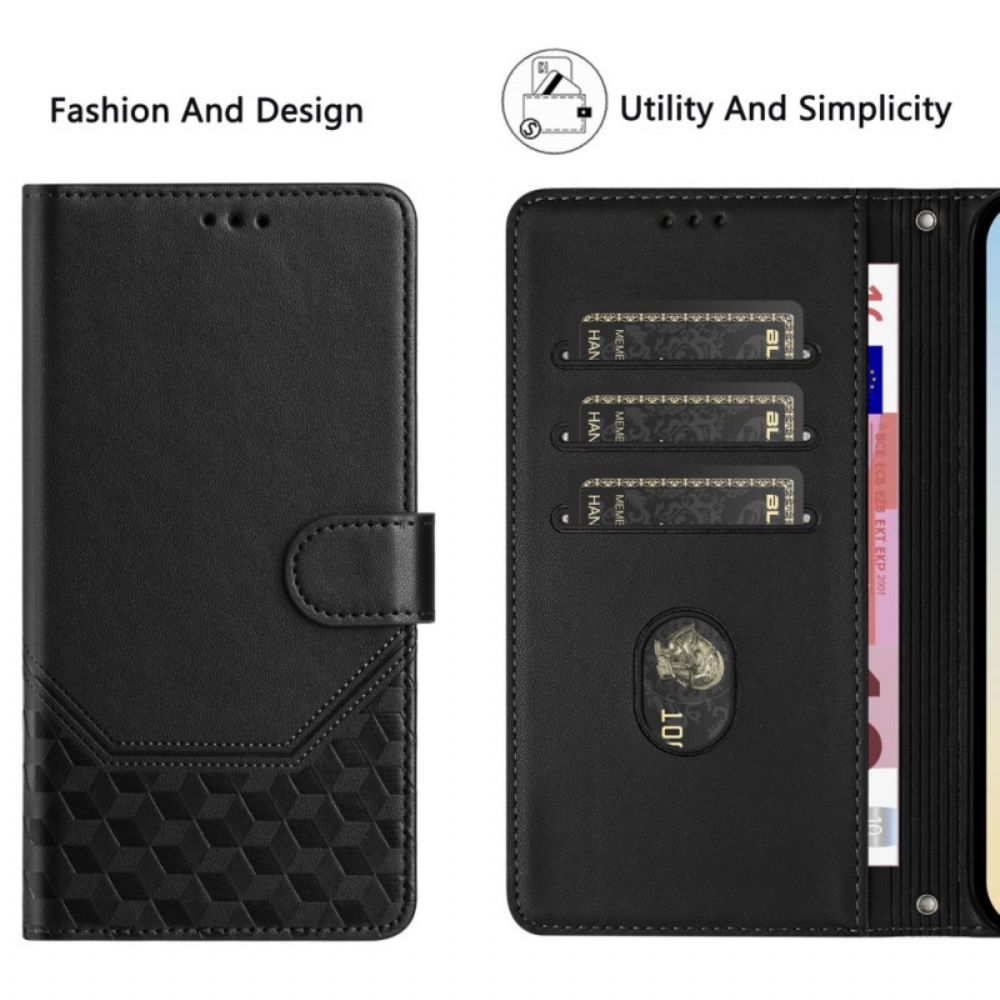 Folio-hoesje Sony Xperia 1 Vii Rfid-bescherming Honingraatpatroon