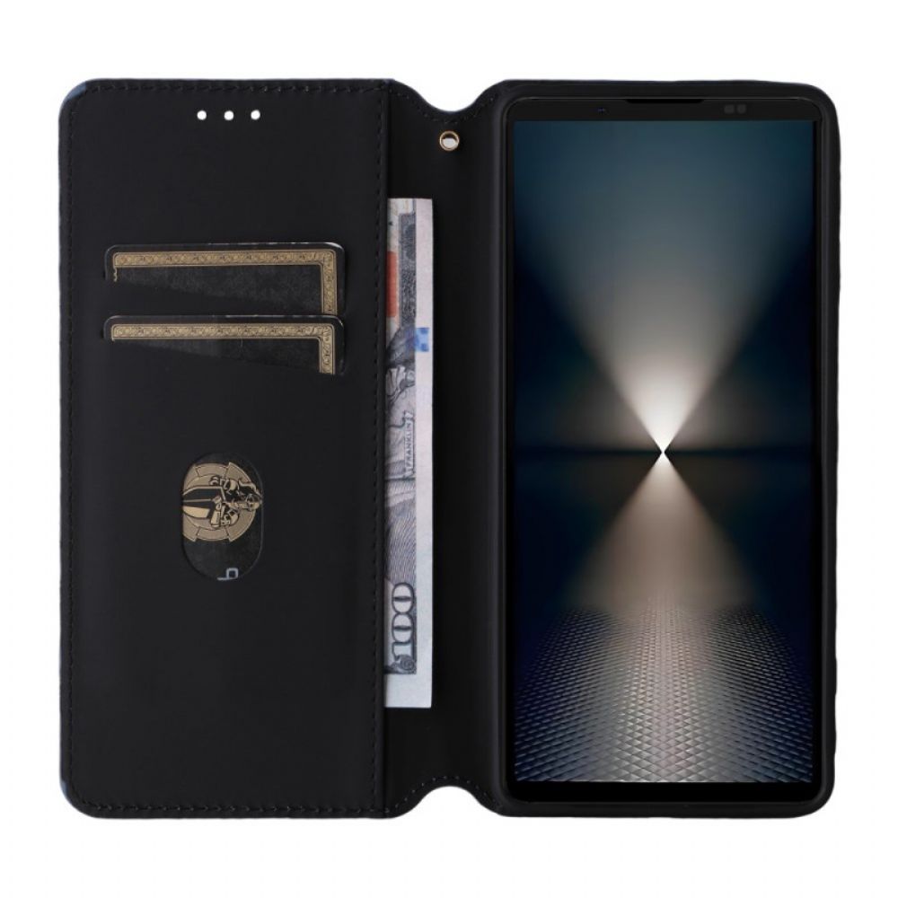 Folio-hoesje Sony Xperia 1 Vii Telefoonhoesje 3d-diamanten