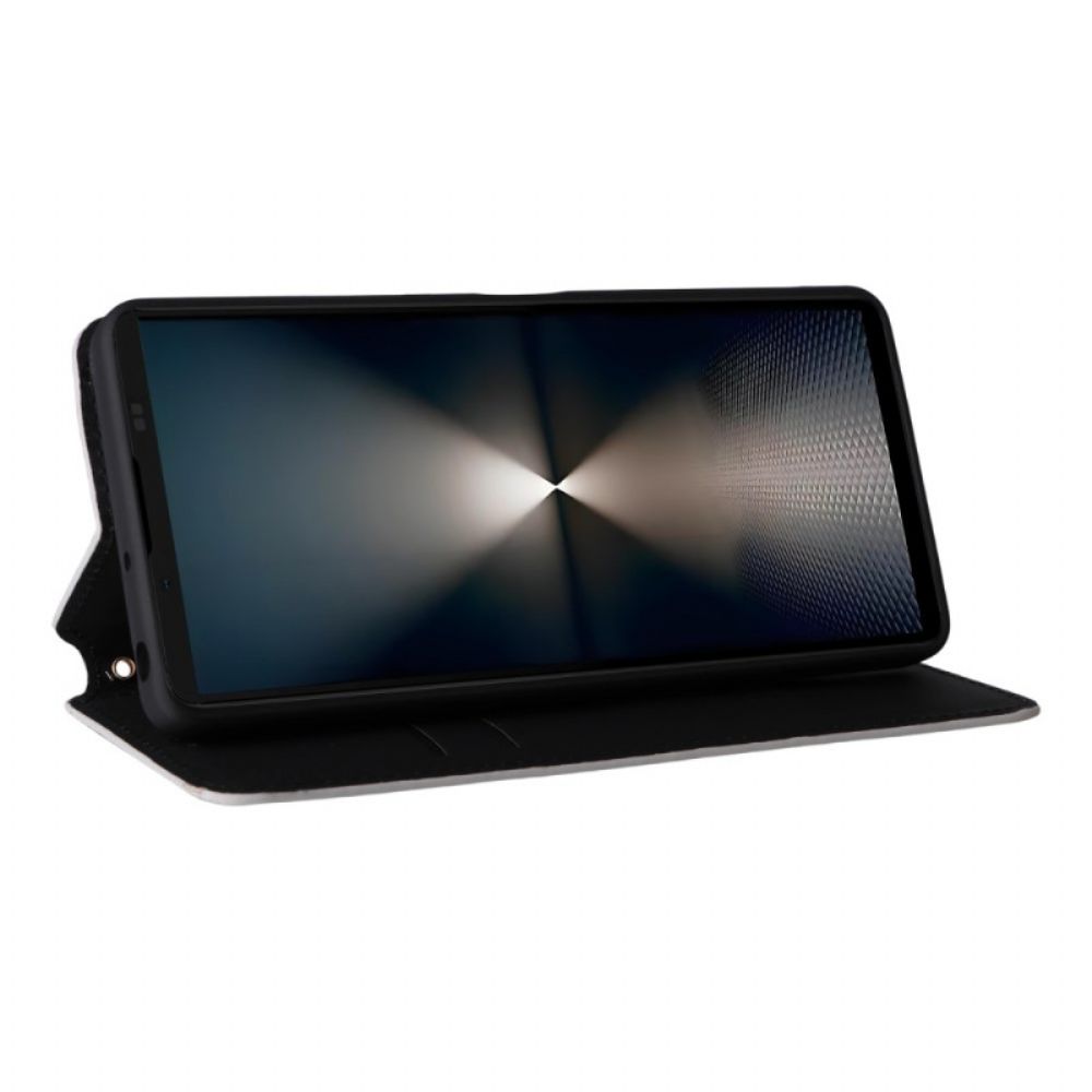 Folio-hoesje Sony Xperia 1 Vii Telefoonhoesje 3d-diamanten