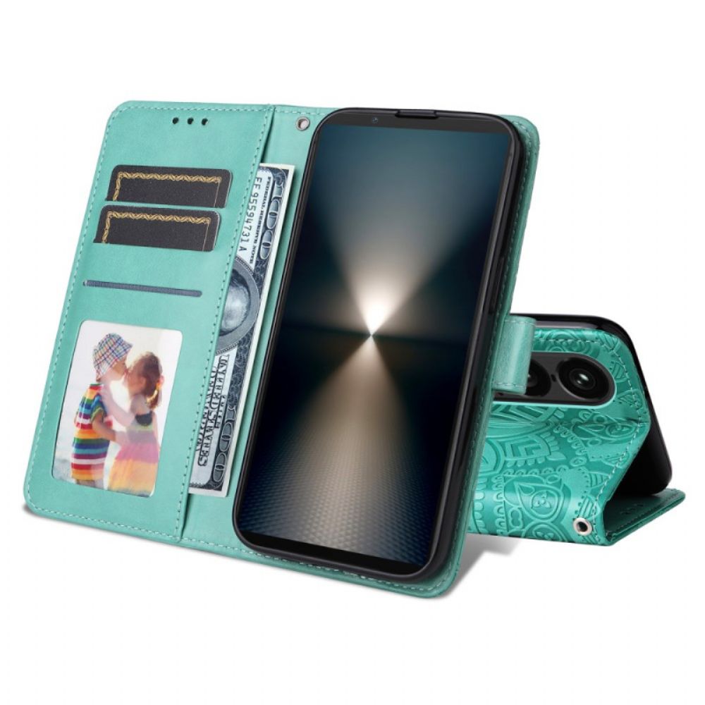 Folio-hoesje Sony Xperia 1 Vii Telefoonhoesje Zonnebloempatroon