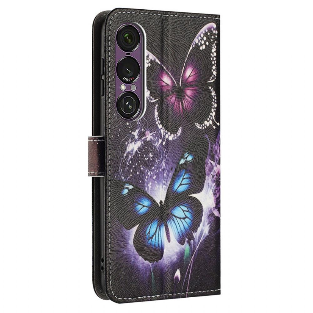 Folio-hoesje Sony Xperia 1 Vii Twee Vlinders
