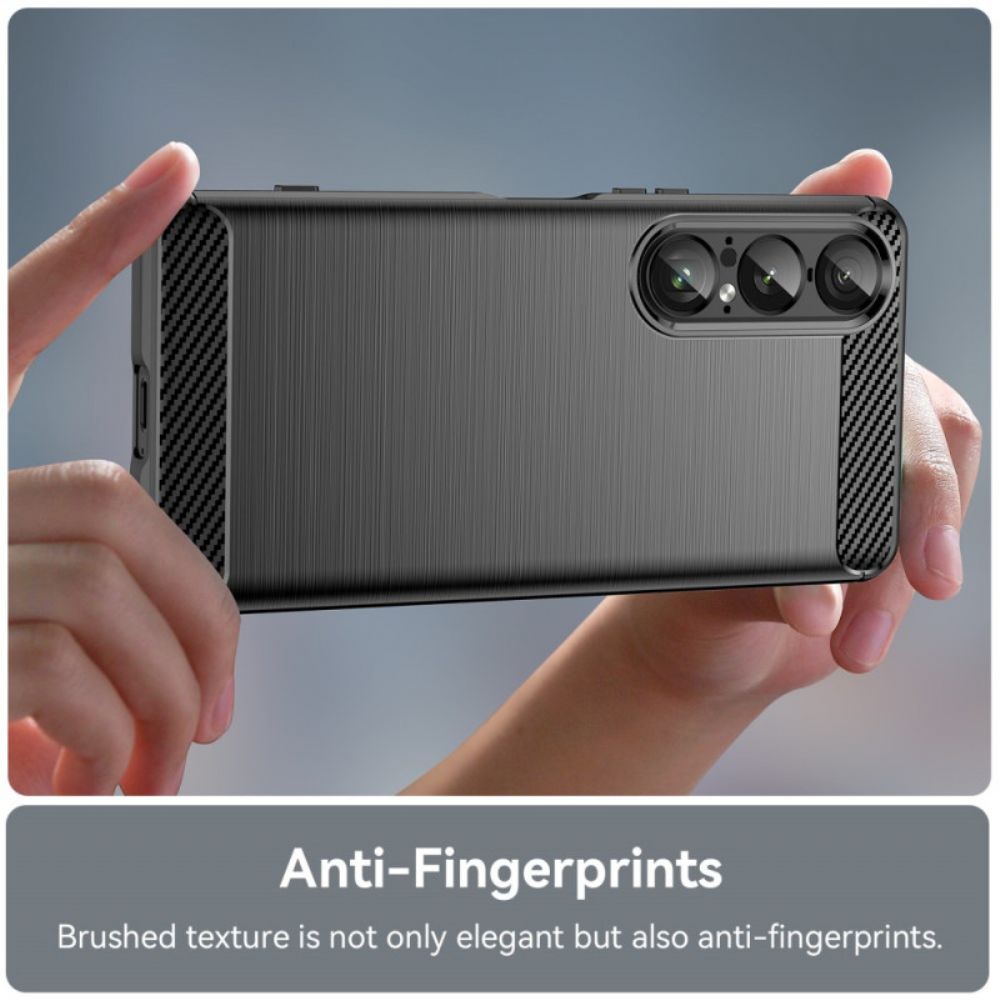 Hoesje Sony Xperia 1 Vii Geborsteld Koolstofvezel