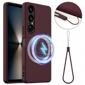 Hoesje Voor Sony Xperia 1 Vii Magsafe-compatibele Siliconen Met Koord