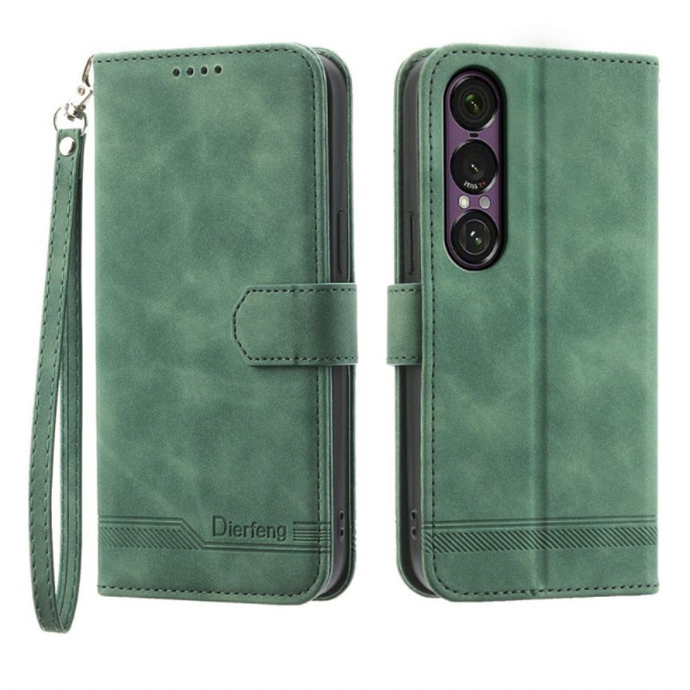 Leren Hoesje Sony Xperia 1 Vii Dierfeng Bescherming Hoesje