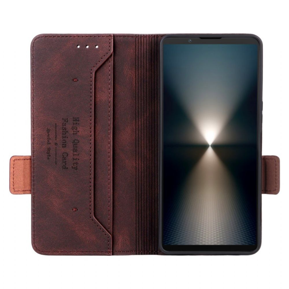 Leren Hoesje Sony Xperia 1 Vii Retro Bescherming Hoesje
