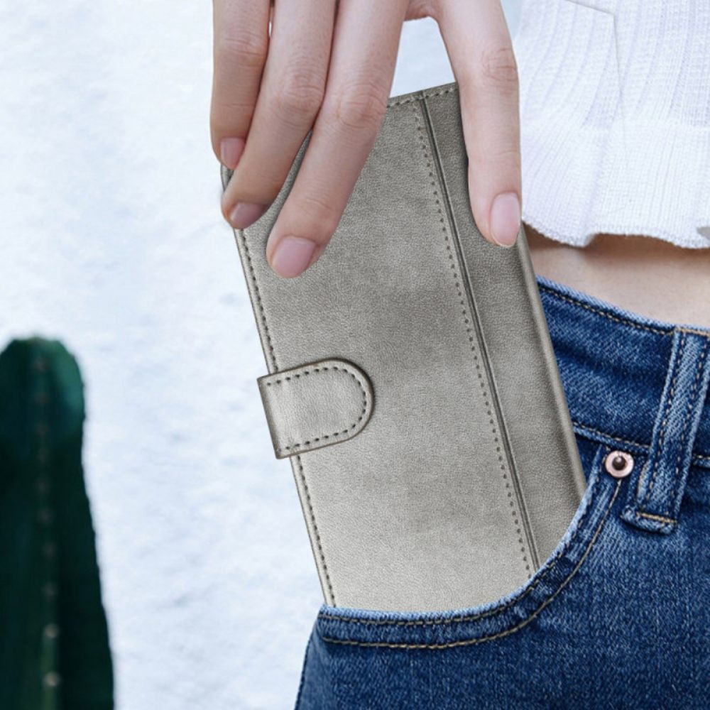 Leren Hoesje Sony Xperia 1 Vii Retro Design Bescherming Hoesje