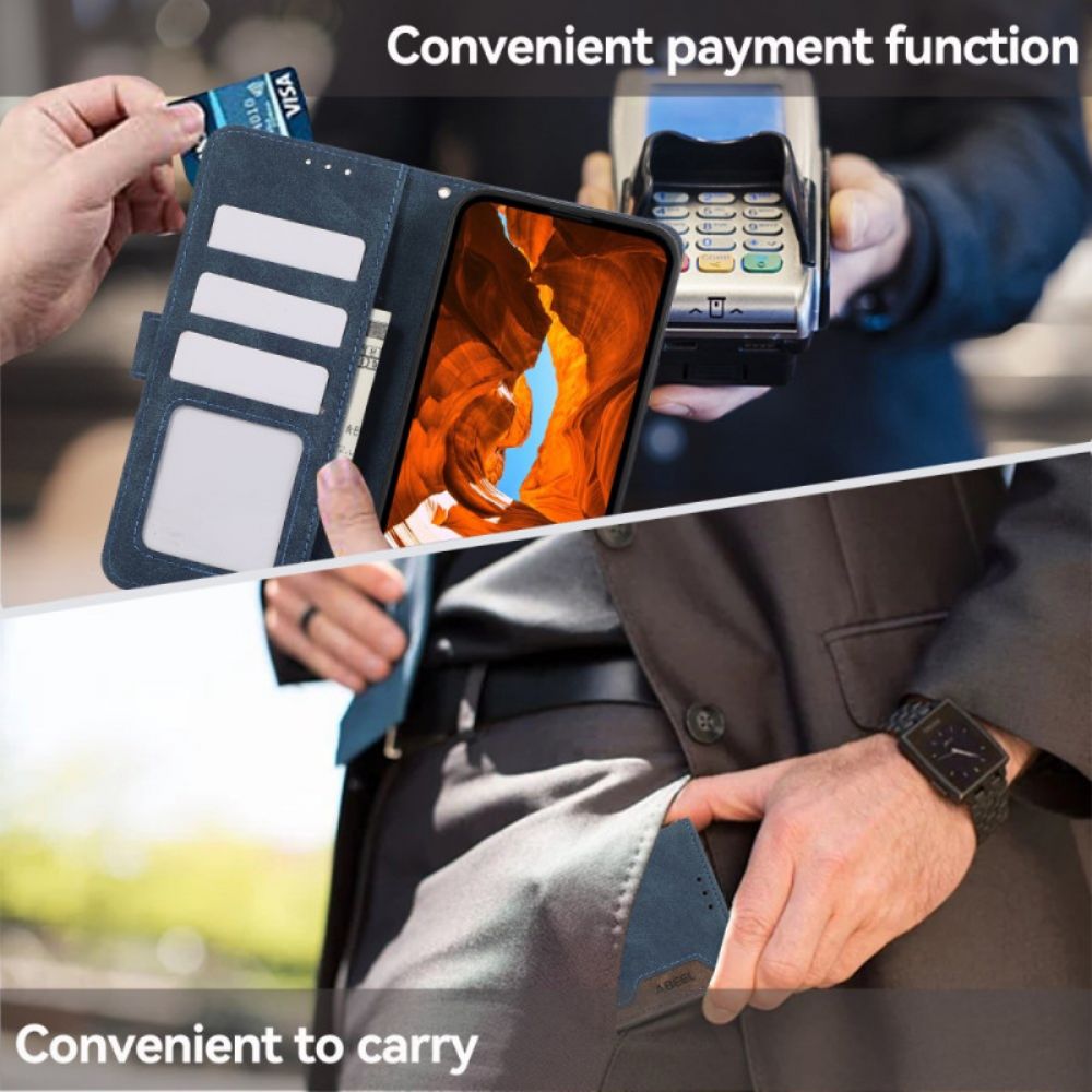 Leren Hoesje Voor Sony Xperia 1 Vii Abeel Tweekleurig