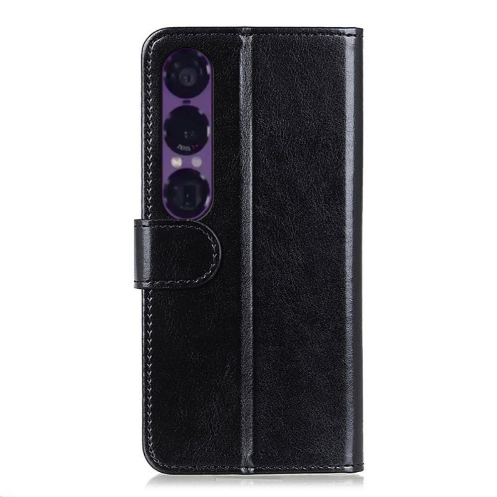 Leren Hoesje Voor Sony Xperia 1 Vii Lakleren Imitatieleer