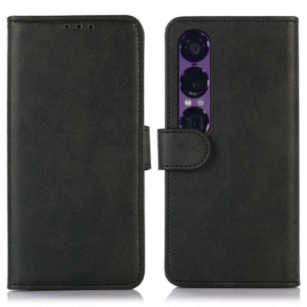Leren Hoesje Voor Sony Xperia 1 Vii Leerstructuur