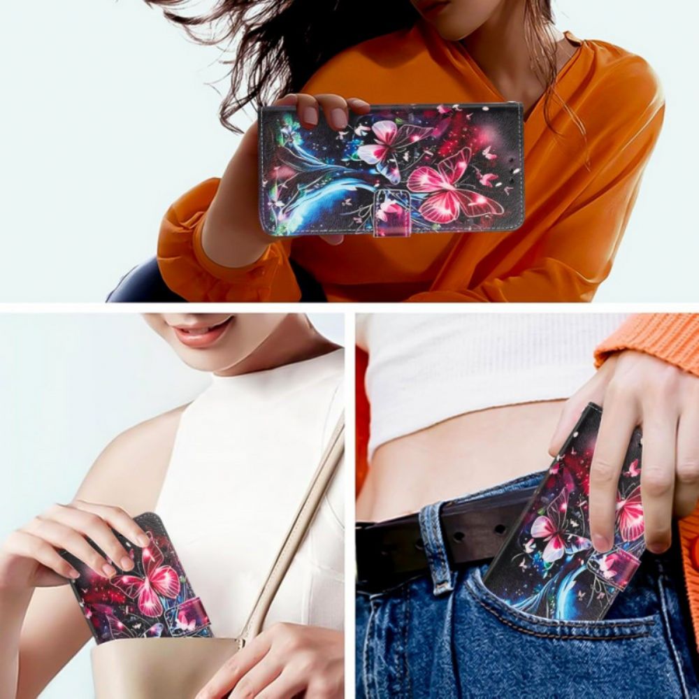 Leren Hoesje Voor Sony Xperia 1 Vii Vlinderboom