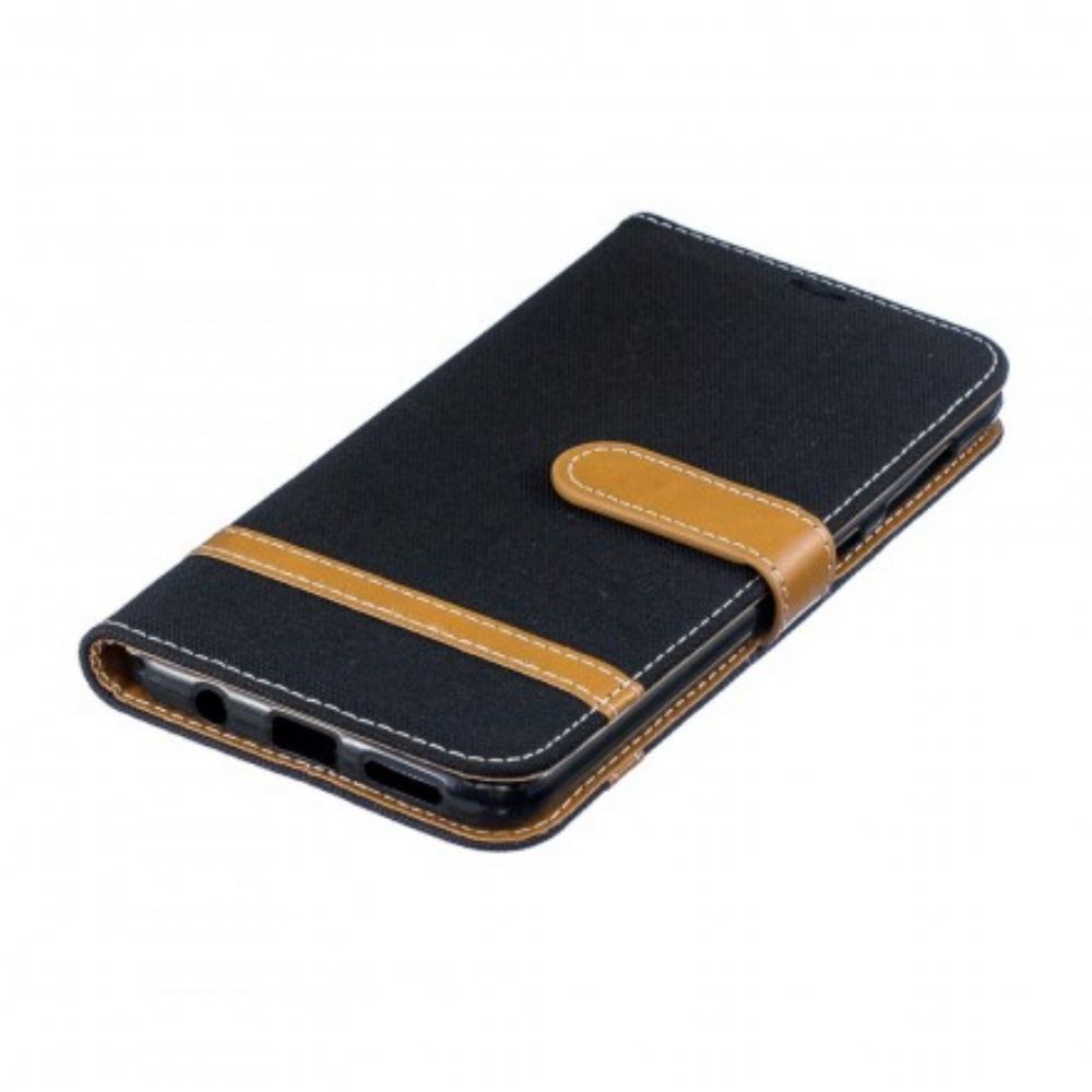 Folio-hoesje voor Samsung Galaxy A30 / A20 Stof En Leereffect