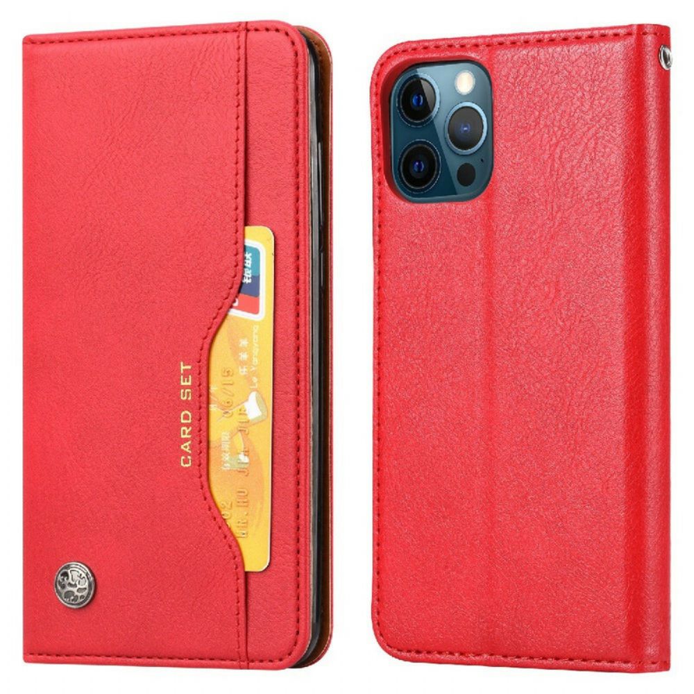 Bescherming Hoesje voor iPhone 13 Pro Folio-hoesje Kunstleer Kaarthouder