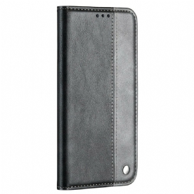 Bescherming Hoesje voor iPhone 13 Pro Folio-hoesje Tweekleurig Leereffect