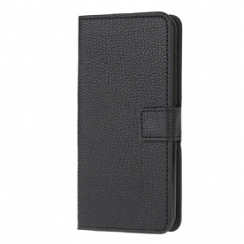 Folio-hoesje voor iPhone 13 Pro Litchi-leereffect