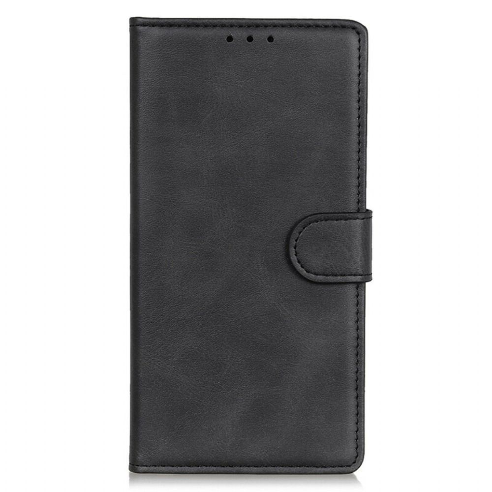 Folio-hoesje voor iPhone 13 Pro Retro Mat Leereffect