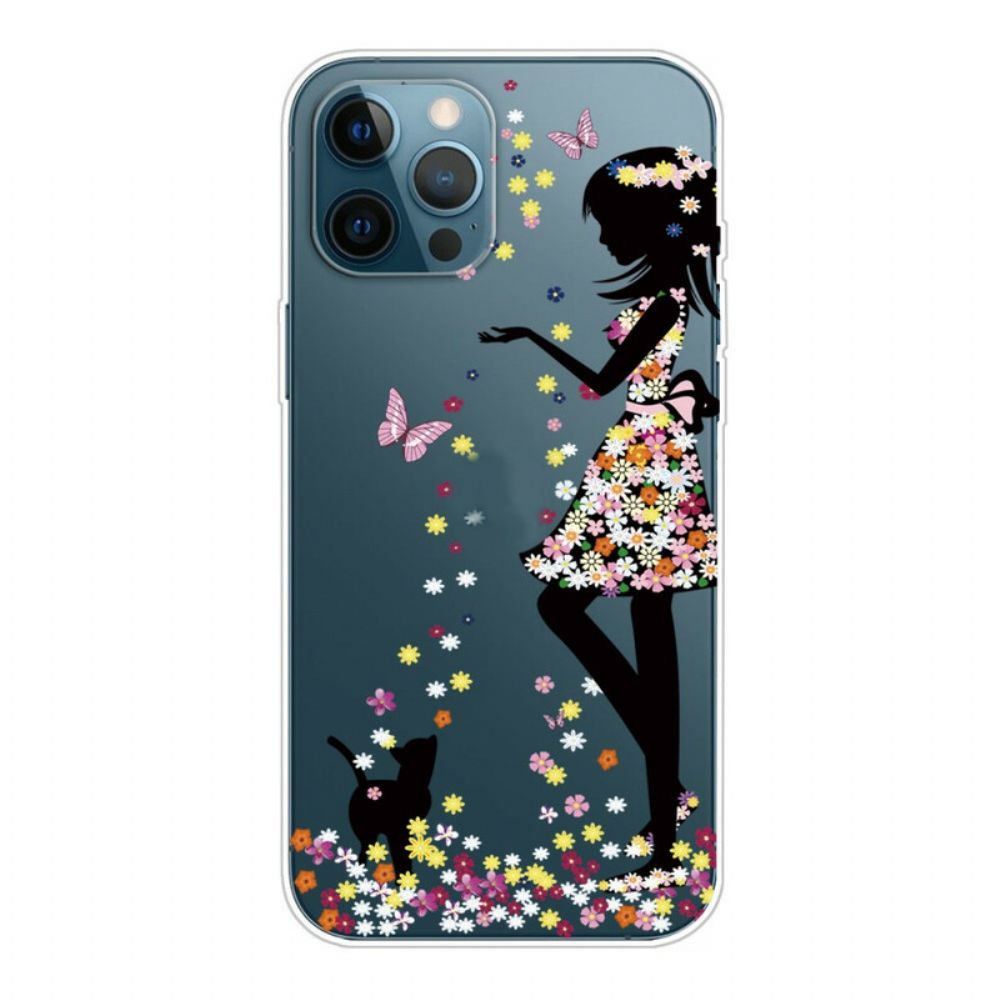 Hoesje voor iPhone 13 Pro Bloemenmeisje