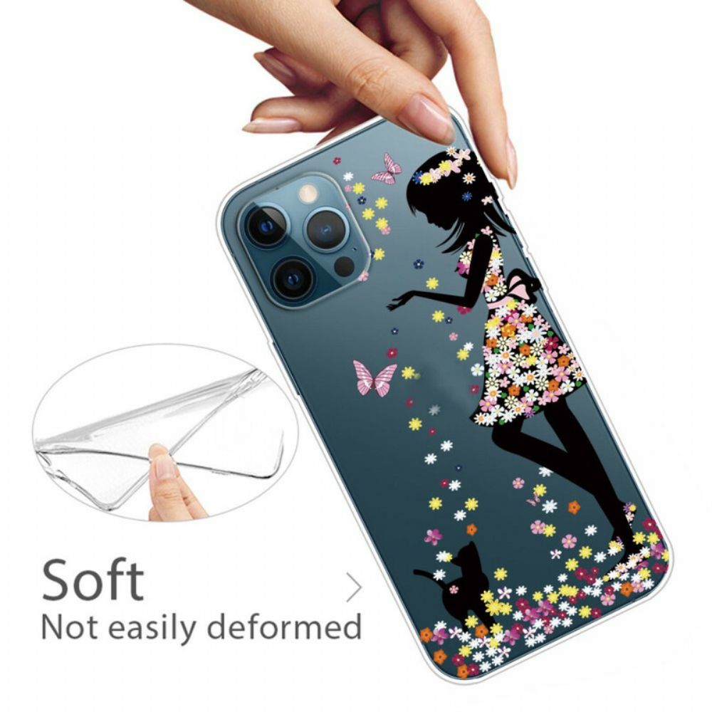 Hoesje voor iPhone 13 Pro Bloemenmeisje
