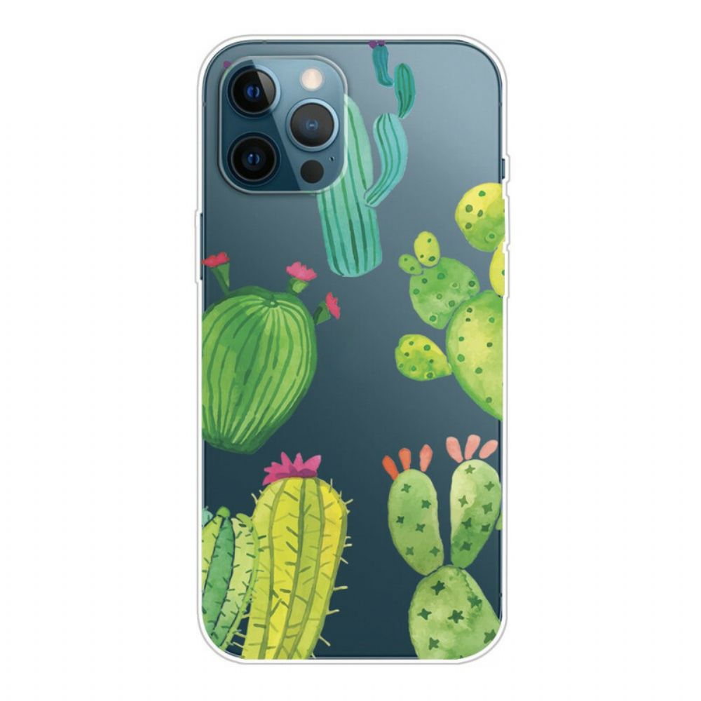 Hoesje voor iPhone 13 Pro Cactus Aquarel