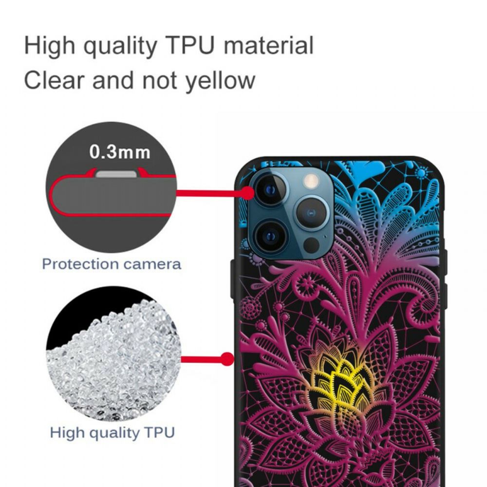 Hoesje voor iPhone 13 Pro Intens Bloemig