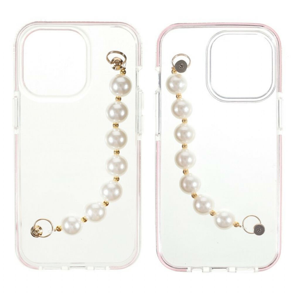 Hoesje voor iPhone 13 Pro Siliconen Armband Kralen