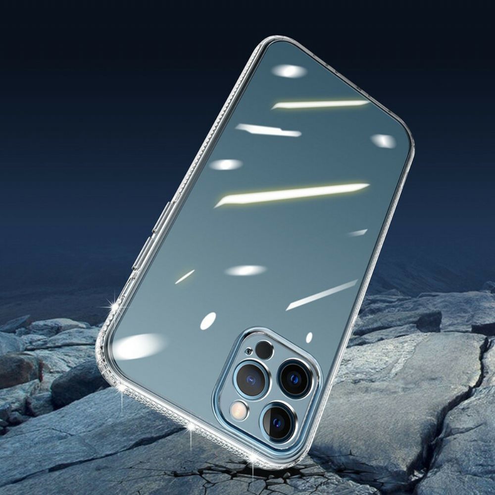Hoesje voor iPhone 13 Pro Transparante Diamantranden