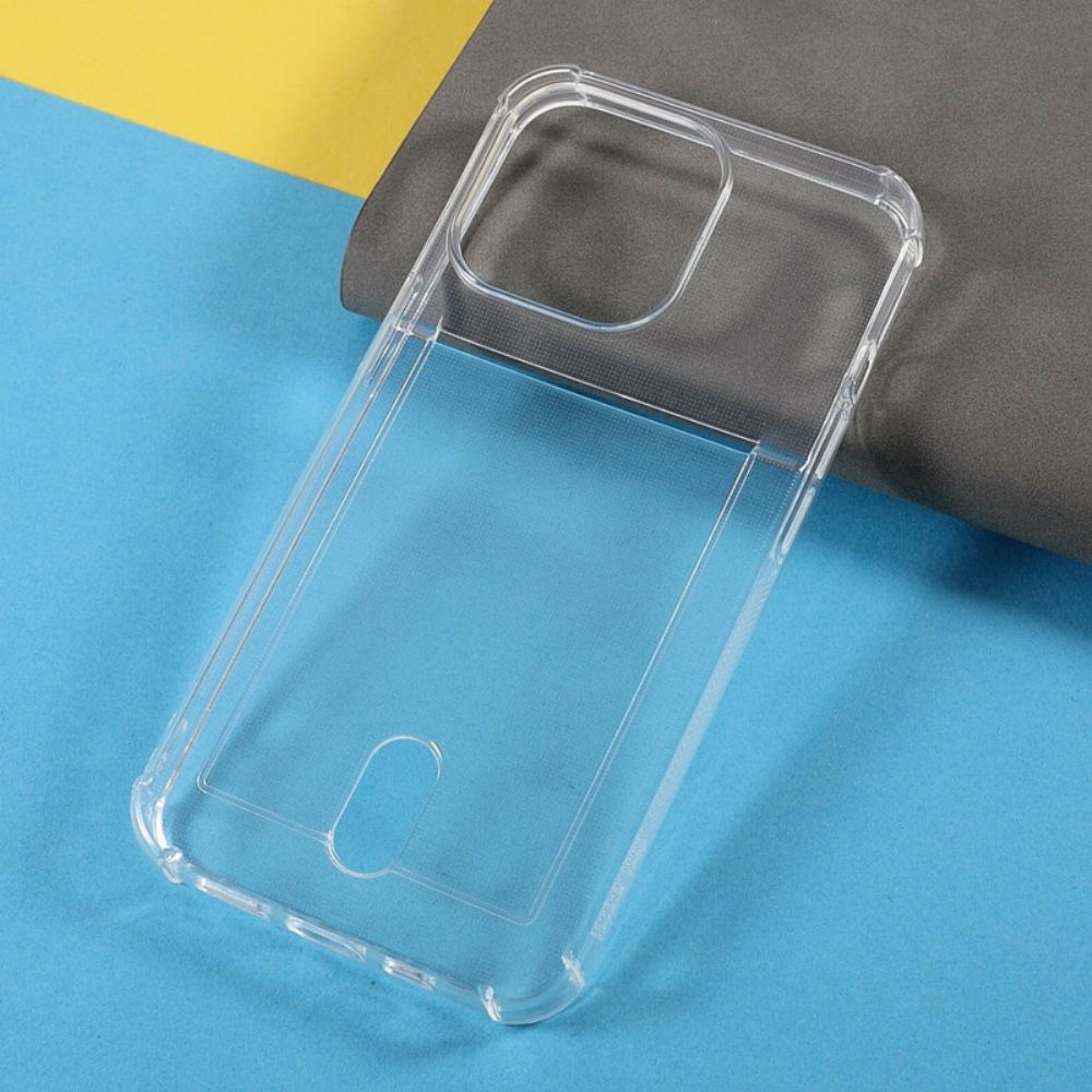 Hoesje voor iPhone 13 Pro Transparante Kleur Kaarthouder