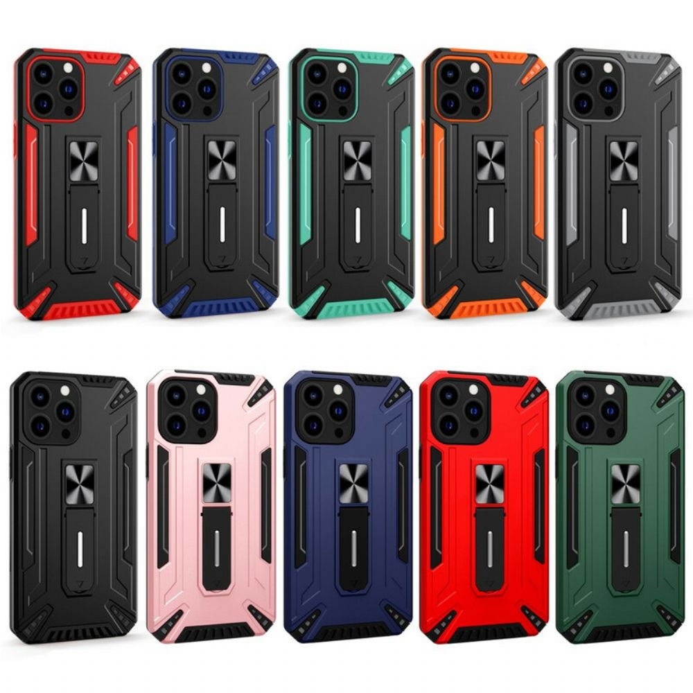 Hoesje voor iPhone 13 Pro Verticale En Horizontale Verwijderbare Beugel