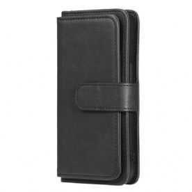 Leren Hoesje voor iPhone 13 Pro Multifunctionele Kaarthouder Voor 10 Kaarten