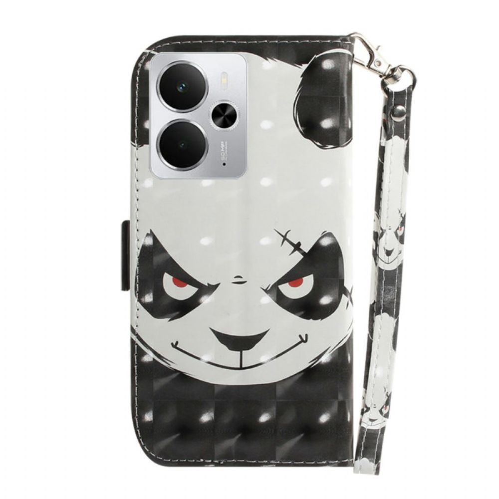 Bescherming Hoesje Realme 14 5g Boze Panda Met Sleutelkoord
