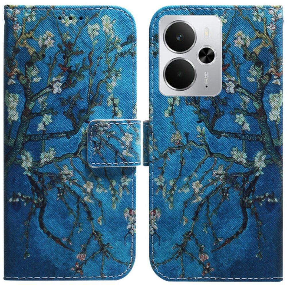 Flip Case Leren Realme 14 5g Abrikozenbloesems