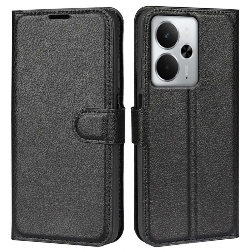 Flip Case Leren Realme 14 5g Klassiek Kunstleer