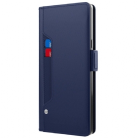 Flip Case Leren Realme 14 5g Uitneembare Kaarthouder En Spiegel