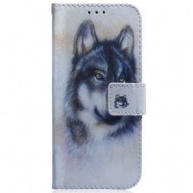 Flip Case Leren Realme 14 5g Wolf In Aquarel