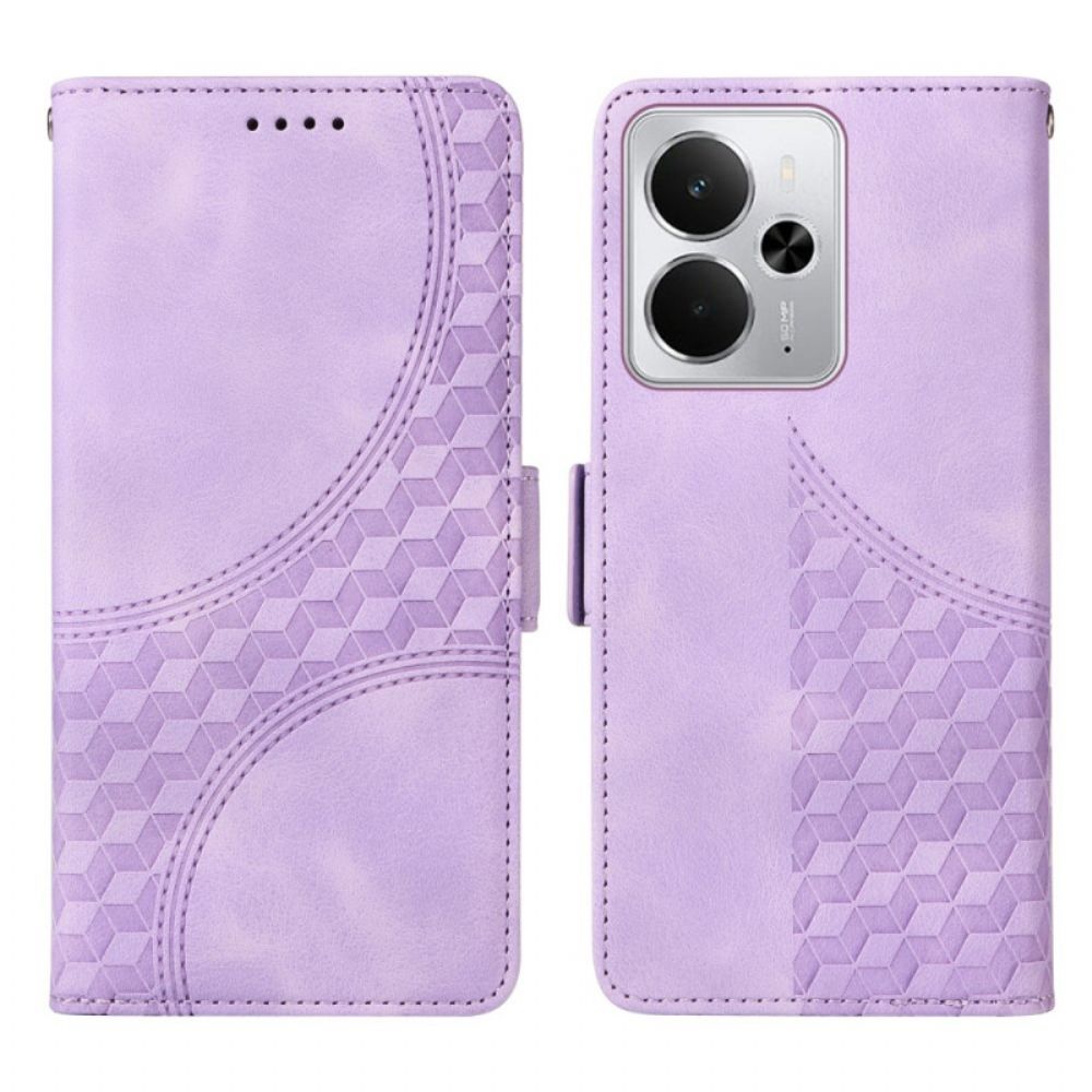 Folio-hoesje Realme 14 5g Diamantpatroon