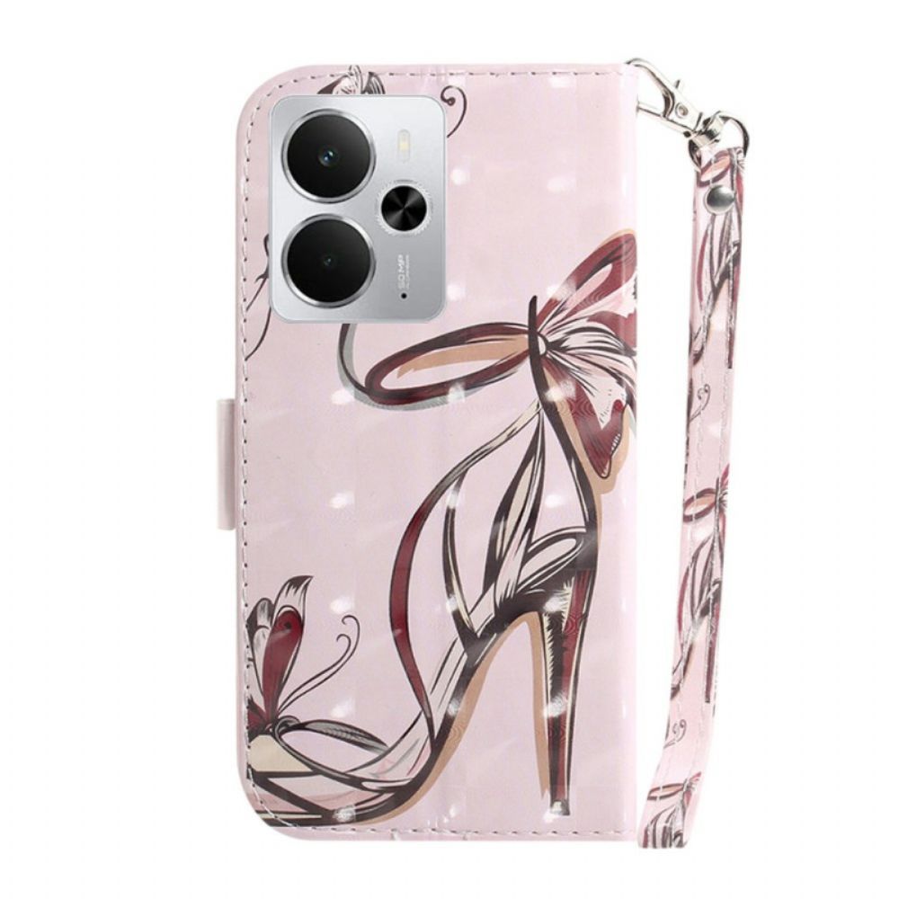 Folio-hoesje Realme 14 5g Hoge Hakken Met Sleutelkoord