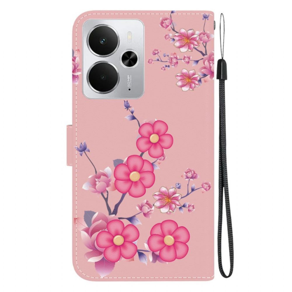Folio-hoesje Realme 14 5g Sakura-patroon