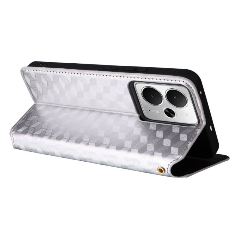 Folio-hoesje Realme 14 5g Telefoonhoesje 3d Diamanten