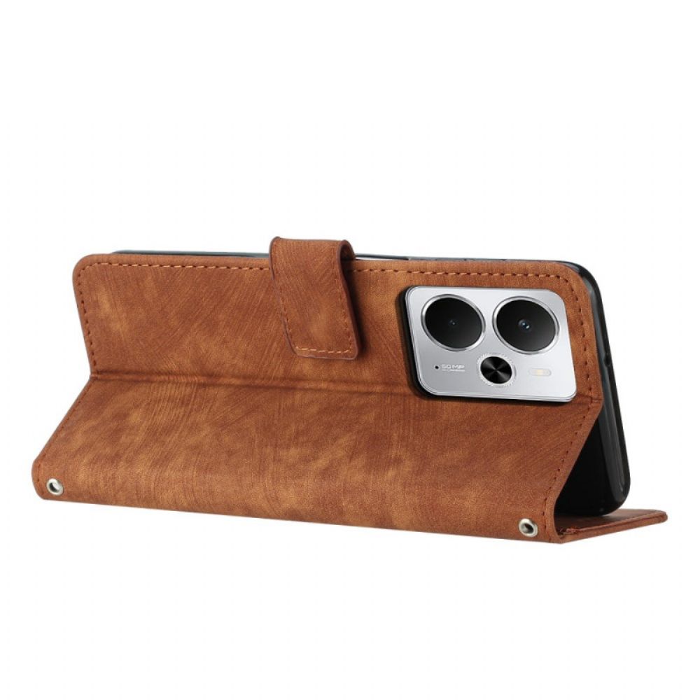 Folio-hoesje Realme 14 5g Telefoonhoesje Lijnen