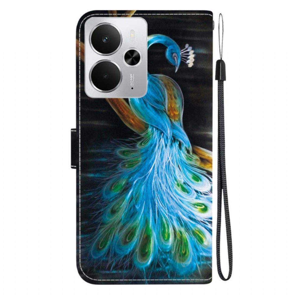 Folio-hoesje Realme 14 5g Telefoonhoesje Pauwenpatroon