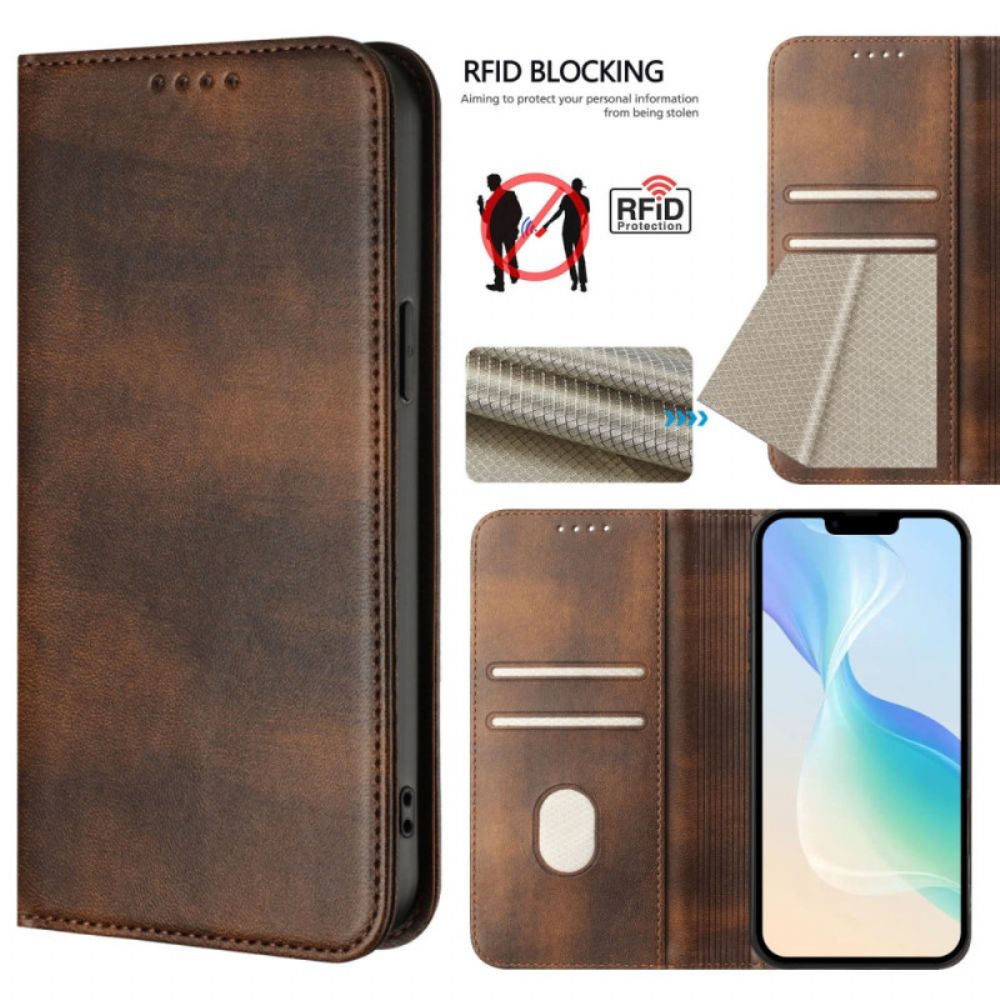 Folio-hoesje Voor Realme 14 5g Retro Rfid-bescherming
