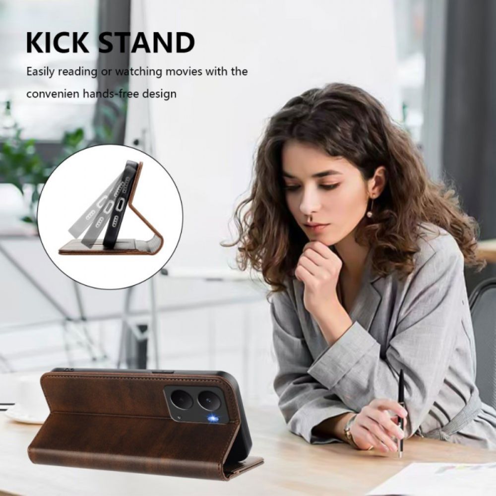 Folio-hoesje Voor Realme 14 5g Retro Rfid-bescherming